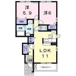 オアシス上ノ茶屋の物件間取画像